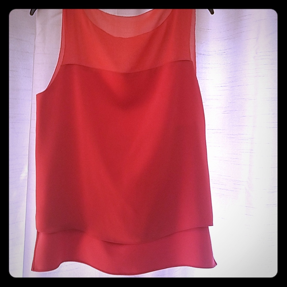 Rachel Roy partial sheer top